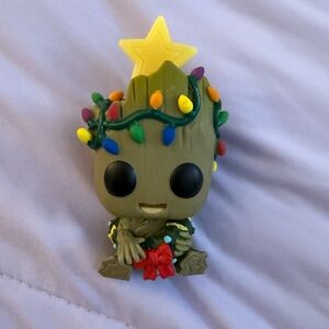 Funko Pop Marvel Groot Holiday Ornament with Lights and Solid Yellow Star
